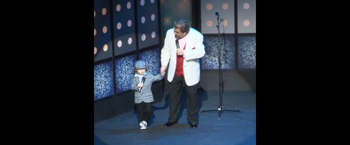 Brendan Grace and his Grandson James at the Gaiety